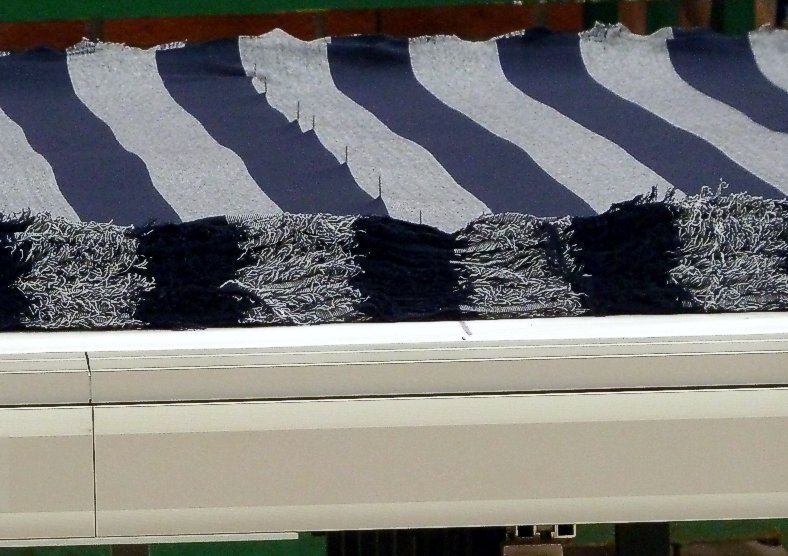 Pieces cut after spreading