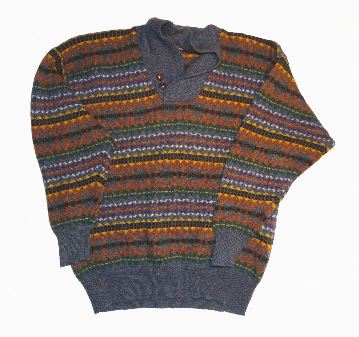 Garment made of flat knitted fabric