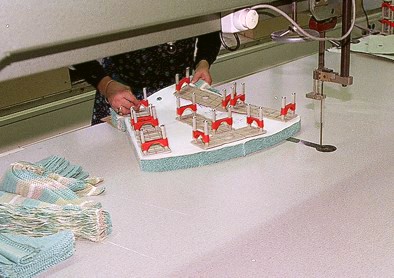 Pieces cut after spreading